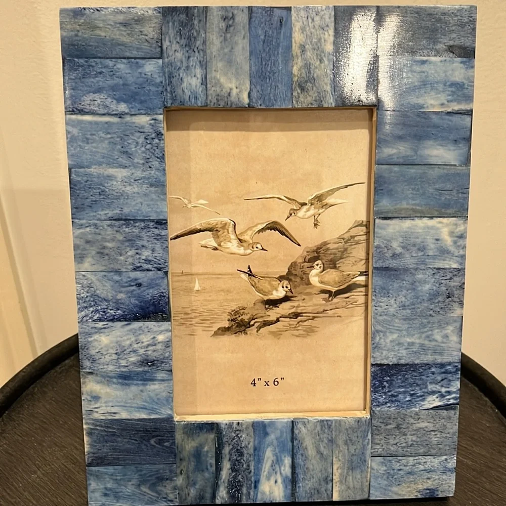 Creative Co-Op Blue Wood & Bone 4